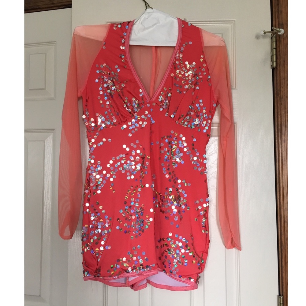 Peach one piece outfit. Dance or Halloween costume